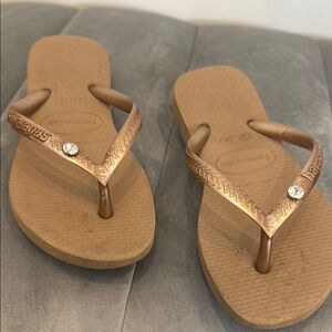 Havaianas Tan Flip Flops Classic Summer Sandals
